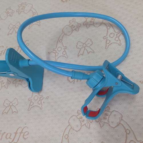 全新粉藍色手機支架 手機架 支撐架 懶人支架 LED燈架