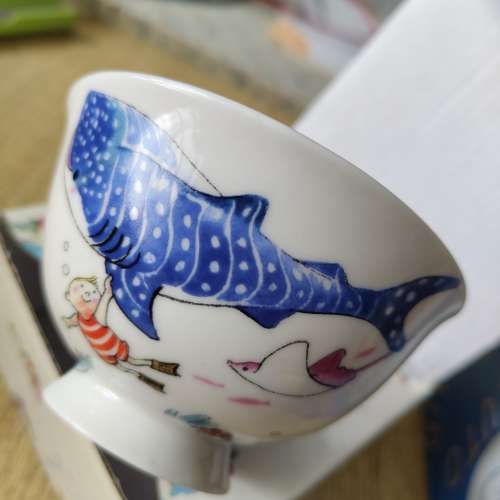 聖誕禮物 全新陶瓷小碗一個，海洋圖案
