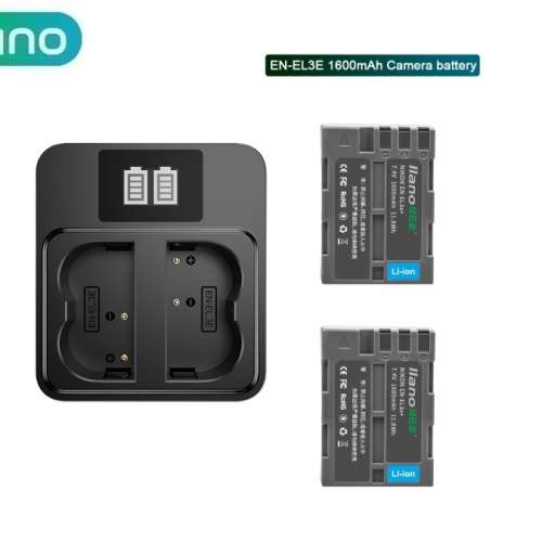 LLANO Nikon EN-EL3 /EN-EL3a / EN-EL3e Lithium-Ion Battery Pack With LCD Display
