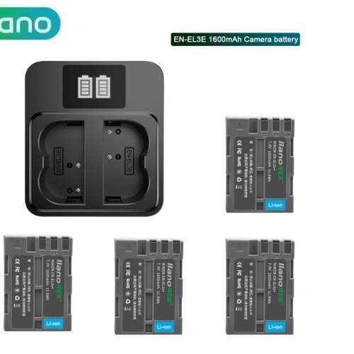 LLANO Nikon EN-EL3 /EN-EL3a / EN-EL3e Lithium-Ion Battery Pack With LCD Display