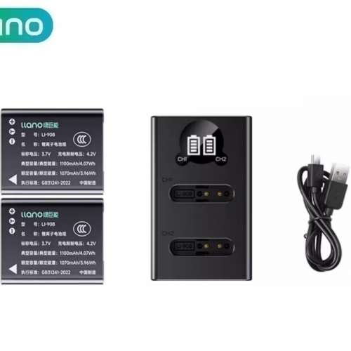 LLANO Ricoh DB-110 / Olympus LI-90B / LI-92B Lithium-Ion Battery 電池連顯電量...