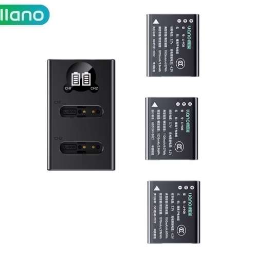 LLANO Ricoh DB-110 / Olympus LI-90B / LI-92B Lithium-Ion Battery 電池連顯電量...