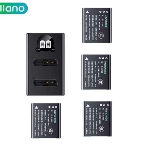 LLANO Ricoh DB-110 / Olympus LI-90B / LI-92B Lithium-Ion Battery 電池連顯電量...