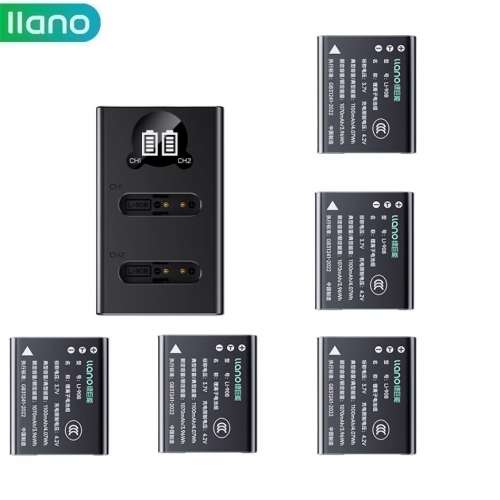 LLANO Ricoh DB-110 / Olympus LI-90B / LI-92B Lithium-Ion Battery 電池連顯電量...