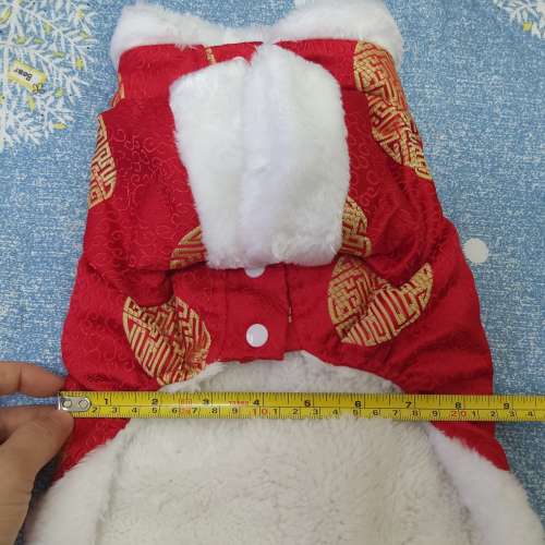 全新紅色中式貓狗夾棉衣 狗衫 貓衫 寵物秋冬衣物 寵物保暖 新年棉衣 狗仔衫 寵物衫 ...