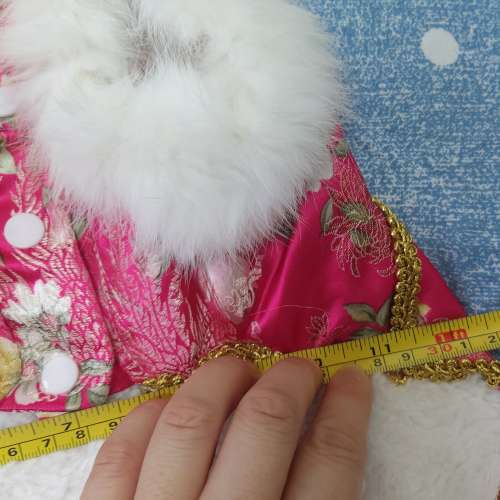 全新粉紅色金邊中式貓狗夾棉衣 狗衫 貓衫 寵物秋冬衣物 寵物保暖 新年棉衣 狗仔衫 ...