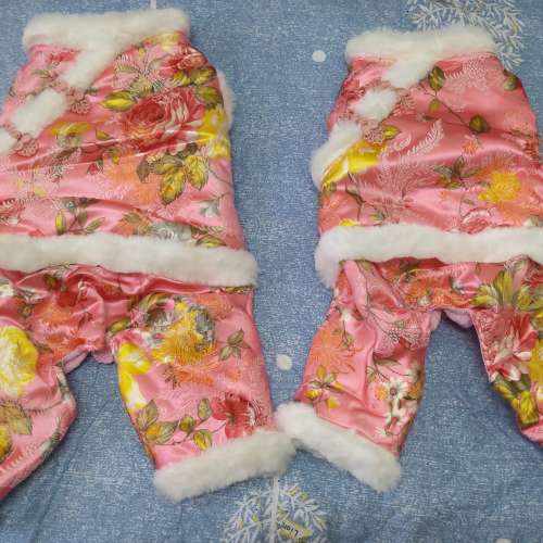 全新貓狗中式夾棉衣連褲 狗衫 貓衫 寵物秋冬衣物 寵物保暖 新年棉衣連褲 狗仔衫 寵...