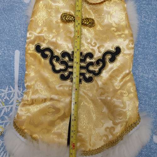 全新中式黃色貓狗夾棉衣服 狗衫 貓衫寵物秋冬衣物 寵物保暖 新年棉衣 狗仔衫 寵物衫...