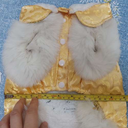 全新中式黃色貓狗夾棉衣服 狗衫 貓衫寵物秋冬衣物 寵物保暖 新年棉衣 狗仔衫 寵物衫...