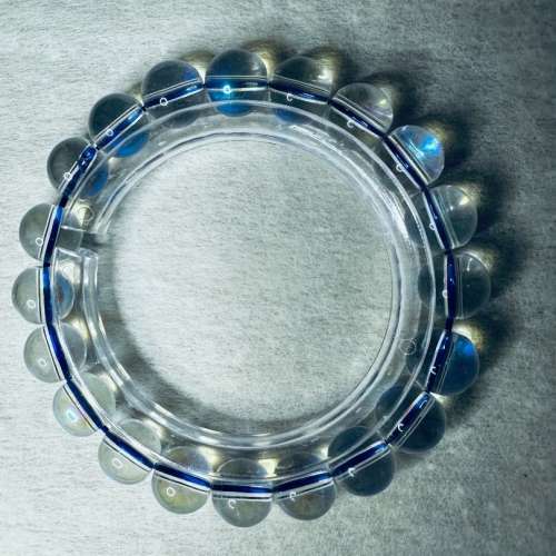 天然10mm精品收藏級藍月光石手鍊