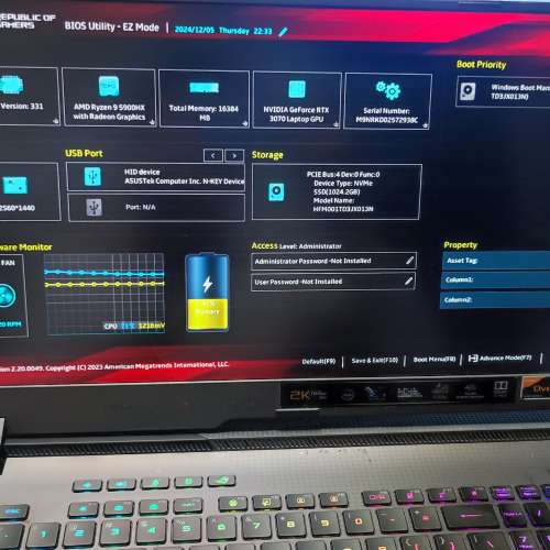 RTX 3070 暢玩黑悟空Black Myth: Wukong超強獨ASUS 華碩 ROG Strix G17 G713Q， 17....