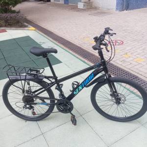 24寸18速碟煞山地單車，99%新如圖一切正常，已裝設車把增高器（增高140mm）高大男士...