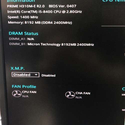 ASUS H310M DDR4 ( 已test ，完全正常）