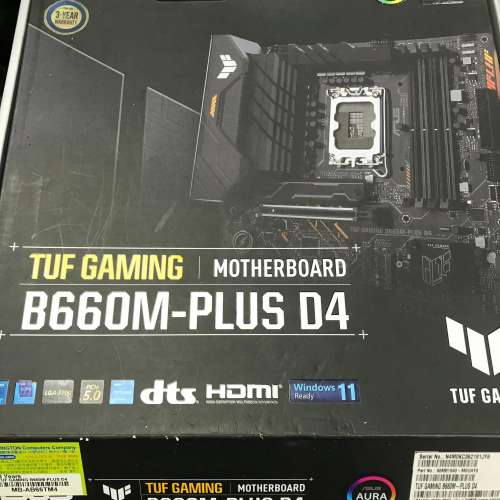 ASUS B660M tuf plus DDR4 ( 已test ，完全正常）