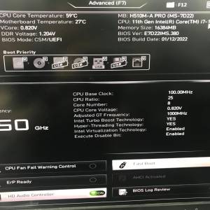 MSI H510M A Pro DDR4 ( 已test ，完全正常）