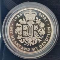 2021 QUEENS 95th BIRTHDAY SILVER PIEDFORT £5 IN CASE OF ISSUE WITH COA/2安士...