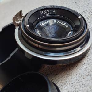 Carl Zeiss Tessar 2.8cm 28mm f/8 Black Nickel (Contax RF Mount)