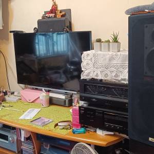 Akai 日製真三路加10低音喇叭一對