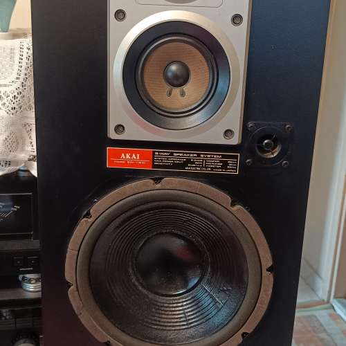Akai 日製真三路加10低音喇叭一對
