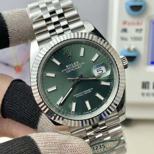 劳力士日志型薄荷绿41表盘126334