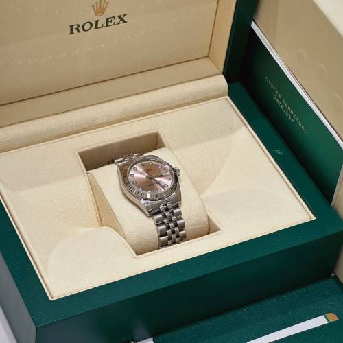 劳力士日志型女表粉盘31表盘自动机械手表278273