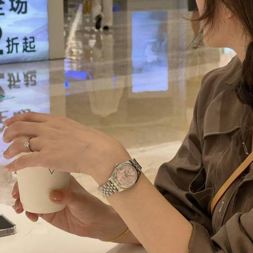 劳力士日志型女表粉盘31表盘自动机械手表278273