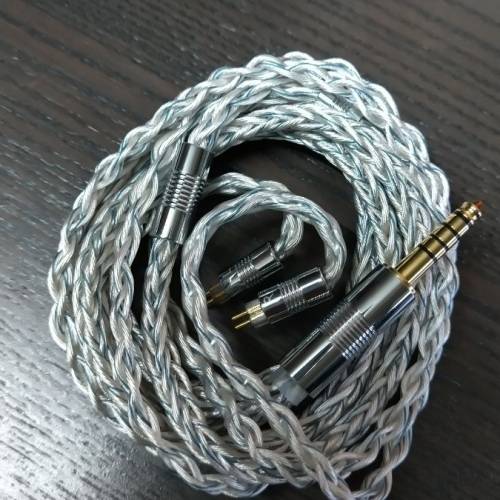 6N單晶銅鍍銀+純銀混編耳機升級線