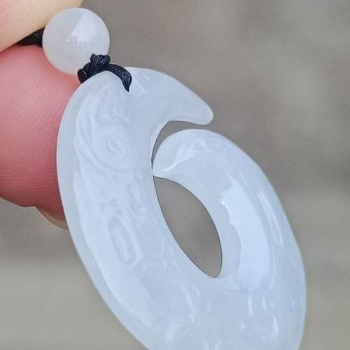 💝緬甸天然A貨冰糯化膠翡翠時來運轉吊墜
  （可代做香港玉石鑒定証書）
❤29.6mm*2...