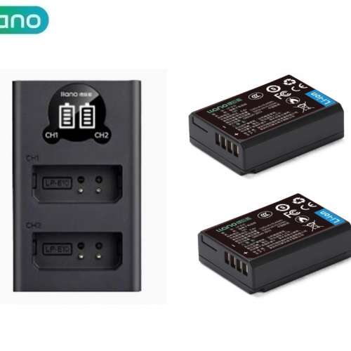LLANO LP-E10 Rechargeable Lithium-ion Battery With LCD Display Dual USB-C