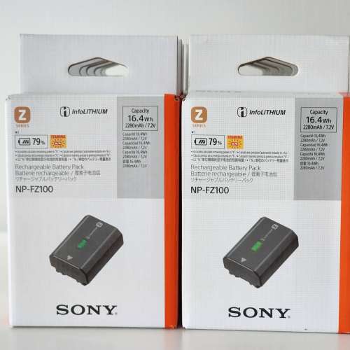 SONY NP-FZ100 BATTERY 電池 FOR A7M3 A7M4 A7R3 A7R4 A7R5 A9 A1