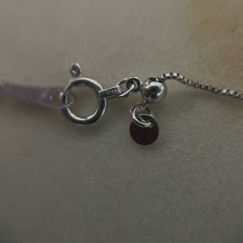 意大利 italy 18k 白金 頸鏈 淺藍色鑽石19份加碎石