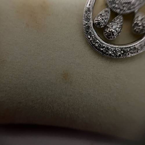 意大利 italy 18k 白金 頸鏈 淺藍色鑽石19份加碎石