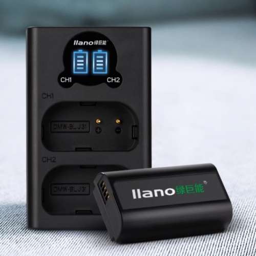 LLANO DMW-BLJ31 Lithium-Ion Battery Pack With LCD Display Dual USB-C Charger