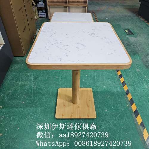 定制桌子款式物料，茶餐廳餐枱，西餐廳餐桌，雙人位桌子，人造石枱面，實木邊框桌子...