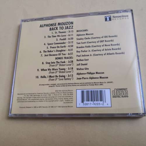 ALPHONSE MOUZON Back to Jazz 美版