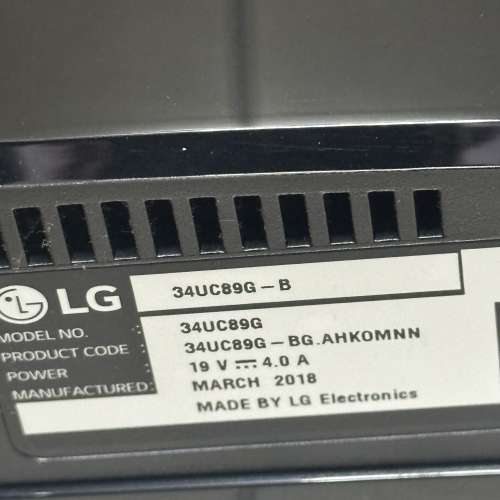 LG 34吋 34” UltraGear 144Hz 21:9 孤型顯示器 led monitor 34UC89G 香港行貨