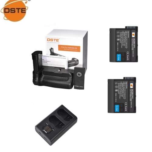 Battery Grip Set With Remote Control, EN-EL15 Battery and LCD Display Charger