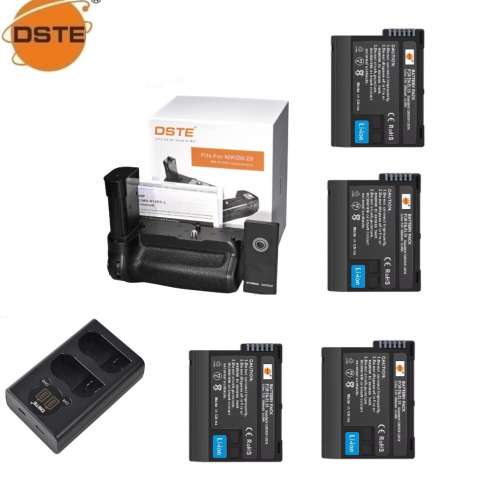 Battery Grip Set With Remote Control, EN-EL15 Battery and LCD Display Charger