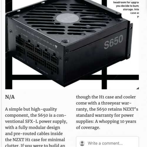 靚 SFX-L 牛 [ NZXT S650W ] ＋ 細 mATX 機箱 - 4x PCI 槽