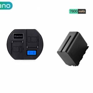 LLANO NP-F970 Sony L-Series Info-Lithium Battery Pack With QC3.0 LCD Charger