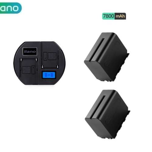 LLANO NP-F970 Sony L-Series Info-Lithium Battery Pack With QC3.0 LCD Charger