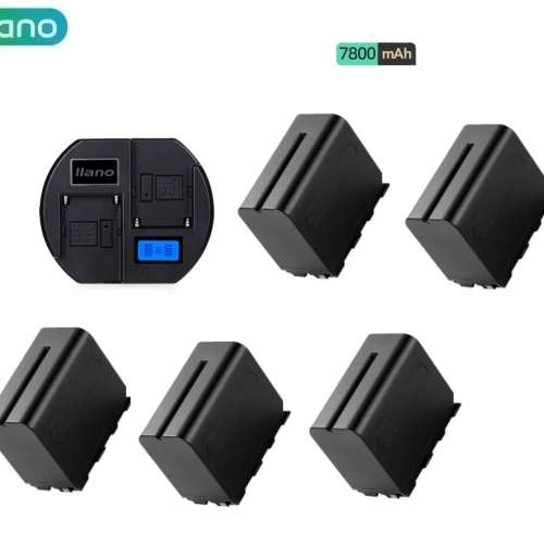 LLANO NP-F970 Sony L-Series Info-Lithium Battery Pack With QC3.0 LCD Charger