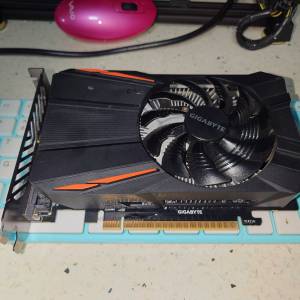 Gigabyte GTX1050 D5 2G顯示卡 單風扇免插電