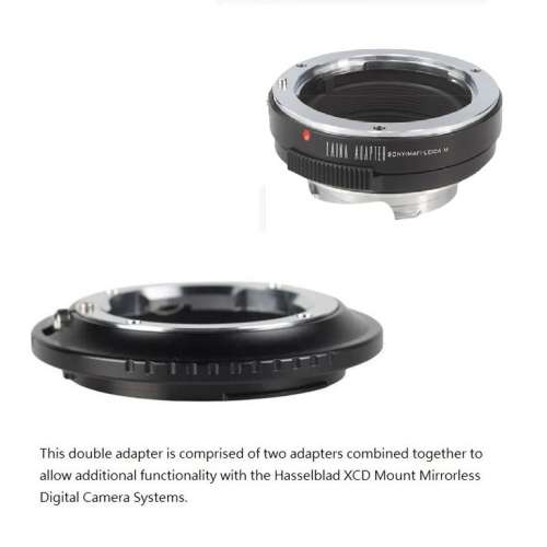 Lens Mount Double Adapter, Sony Alpha A  And Leica M To Hasselblad XCD 組合接環