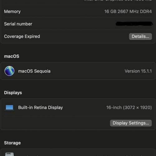 MacBook Pro (2019) 16 inch/ i9/ 16GB Ram / 1TB SSD