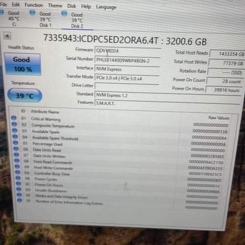 Intel P4608 pci-e 6.4TB NVME ssd