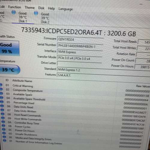 Intel P4608 pci-e 6.4TB NVME ssd