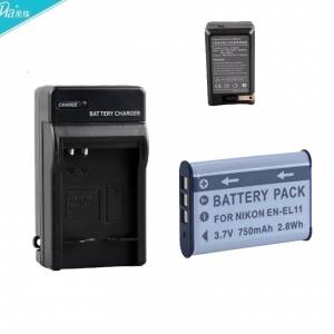 NIJIA Sony NP-BY1 / Nikon EN-EL11Battery With Single-Bay Travel Charger