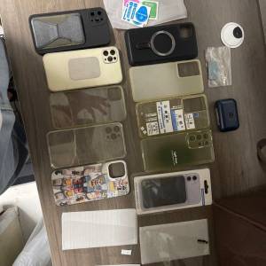 iPhone 11 12 pro Samsung 三星 電話透明矽膠皮套手機殼 支架 鏡面 cases  保護膜 m...