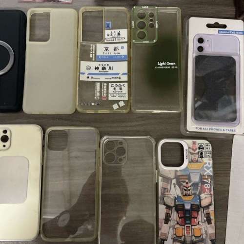 iPhone 11 12 pro Samsung 三星 電話透明矽膠皮套手機殼 支架 鏡面 cases  保護膜 m...